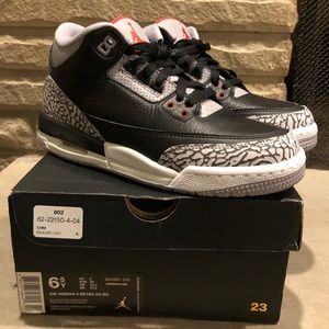 Air Jordan 3 Retro OG Black Cement Youth 6.5